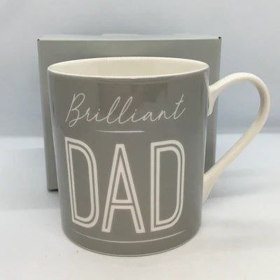 Grey ‘Dad’ Bone China Mug