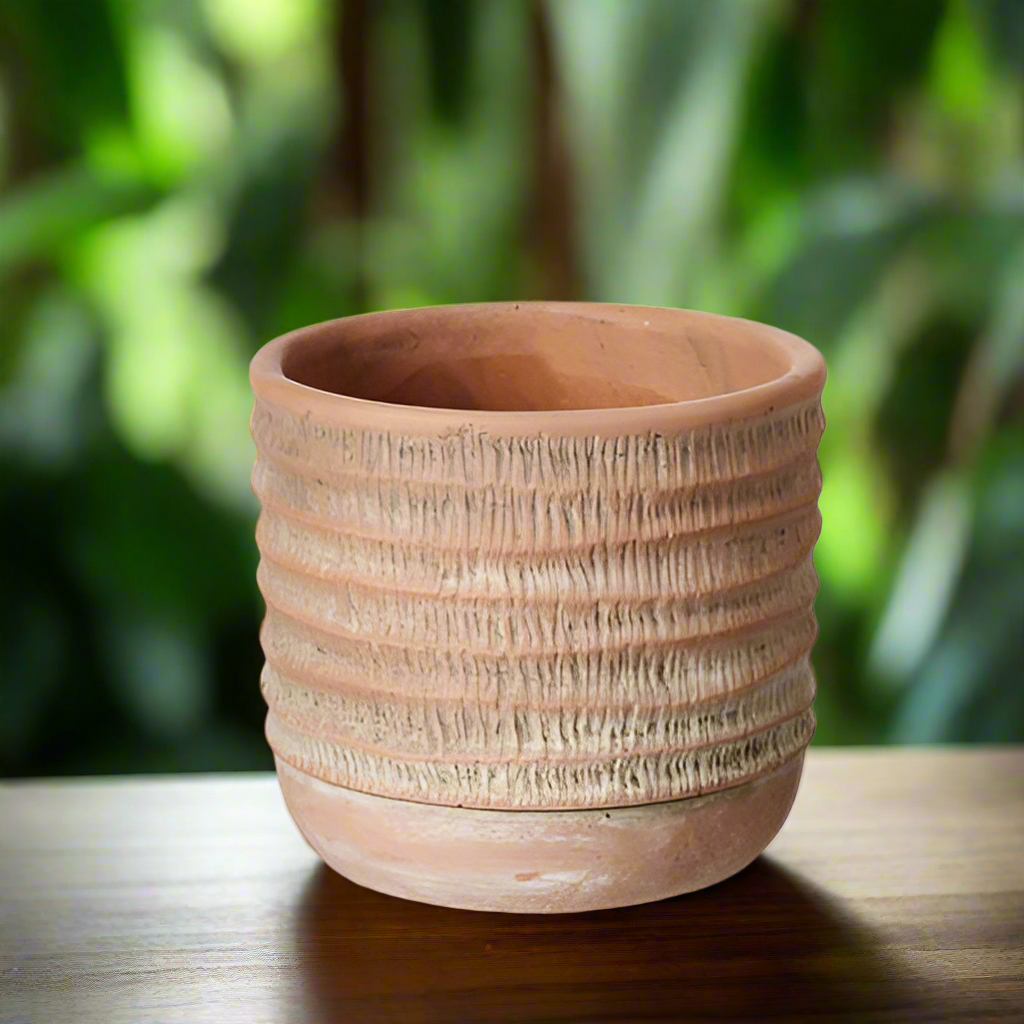 Terracotta texture pot