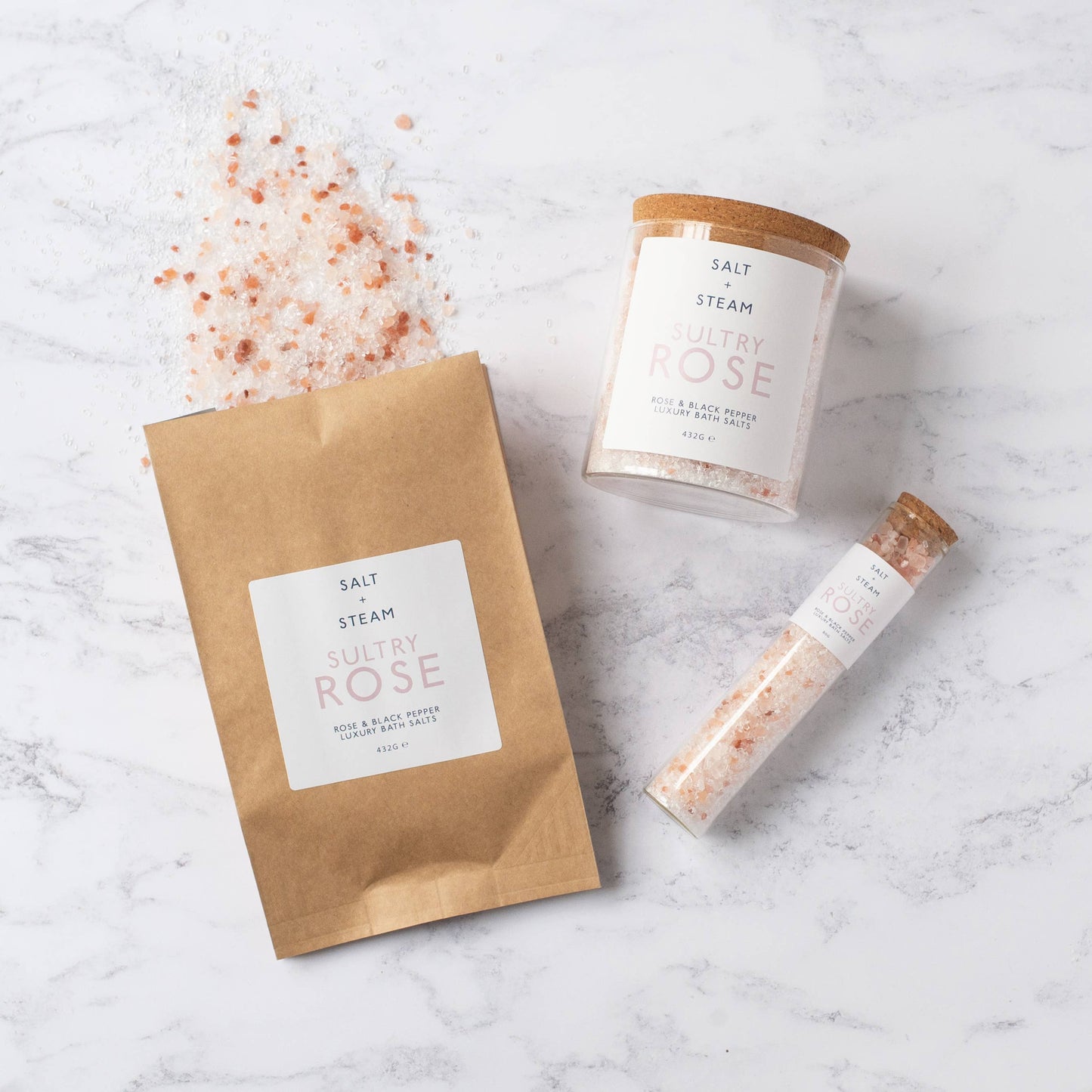 Sultry Rose - Rose & Black Pepper Bath Salts 432g
