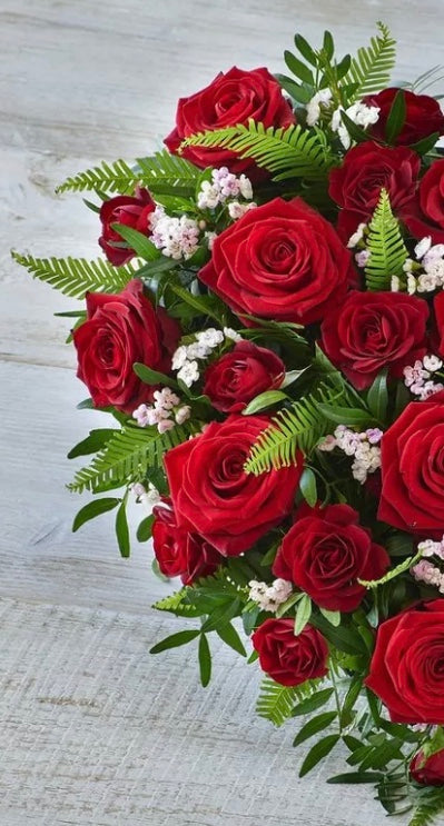 Rose Funeral Full Heart Wreath