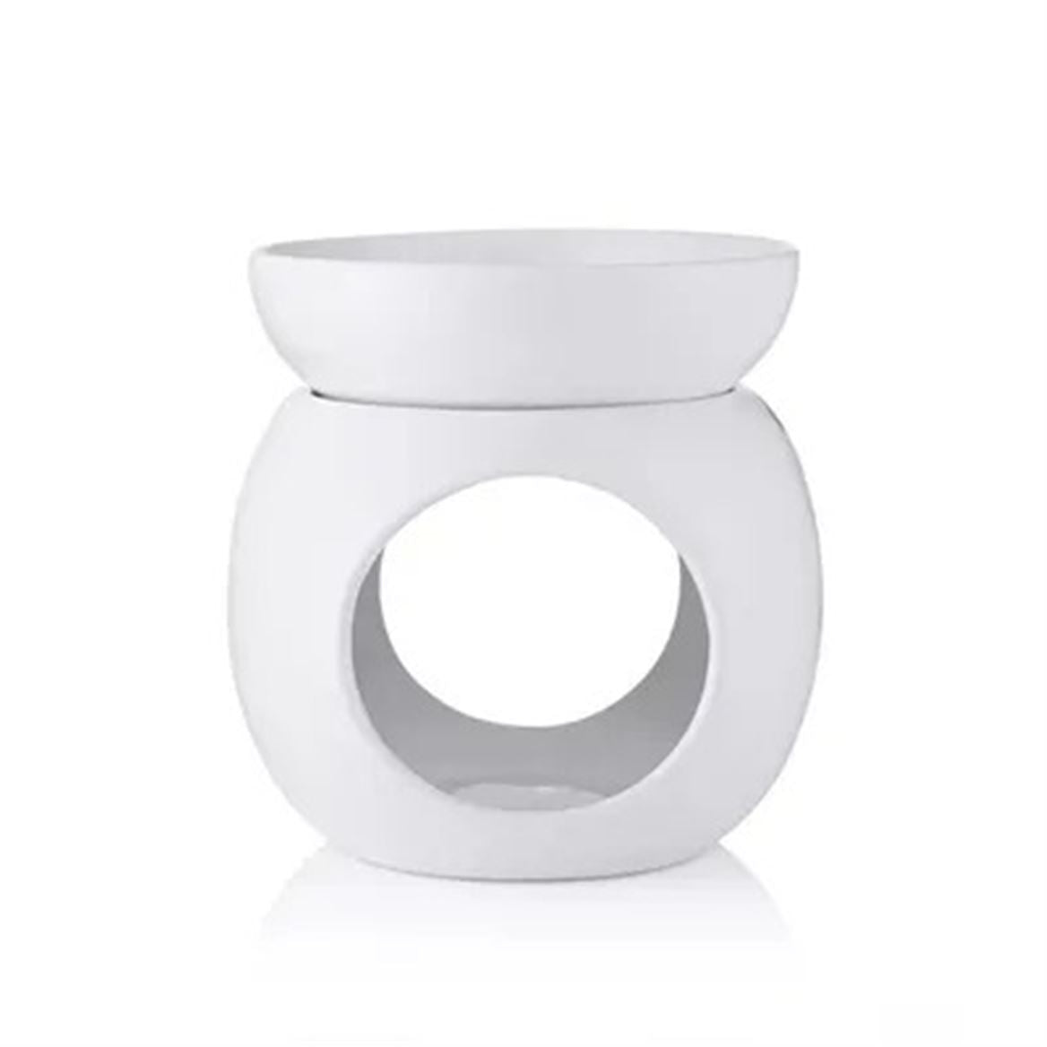 Ava May White Round Wax Burner