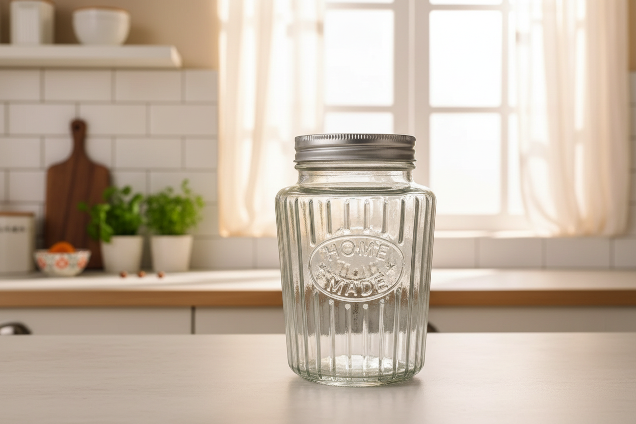 Vintage Style Glass Storage Jar