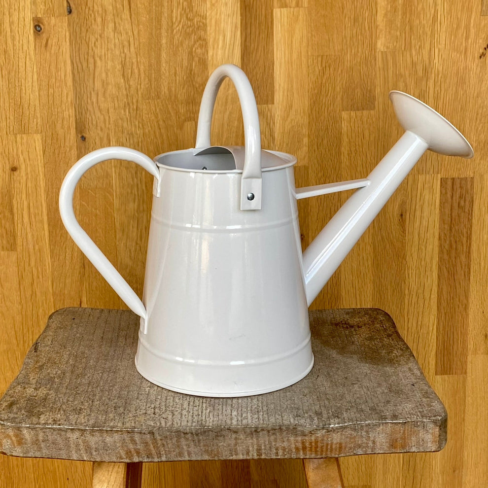 Cream Metal Watering Can