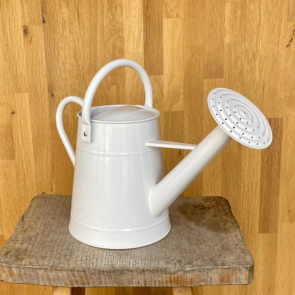 Cream Metal Watering Can