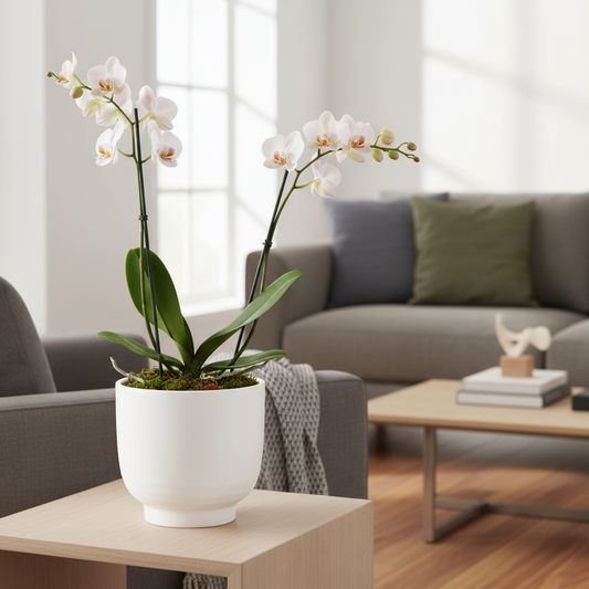 White Ceramic Planter