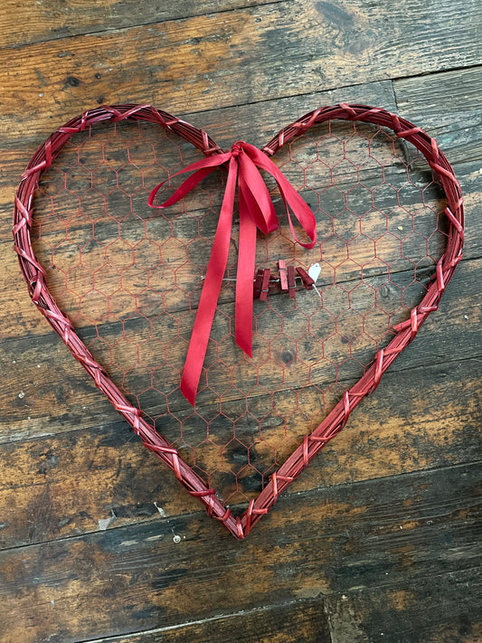 Red Heart Peg Board