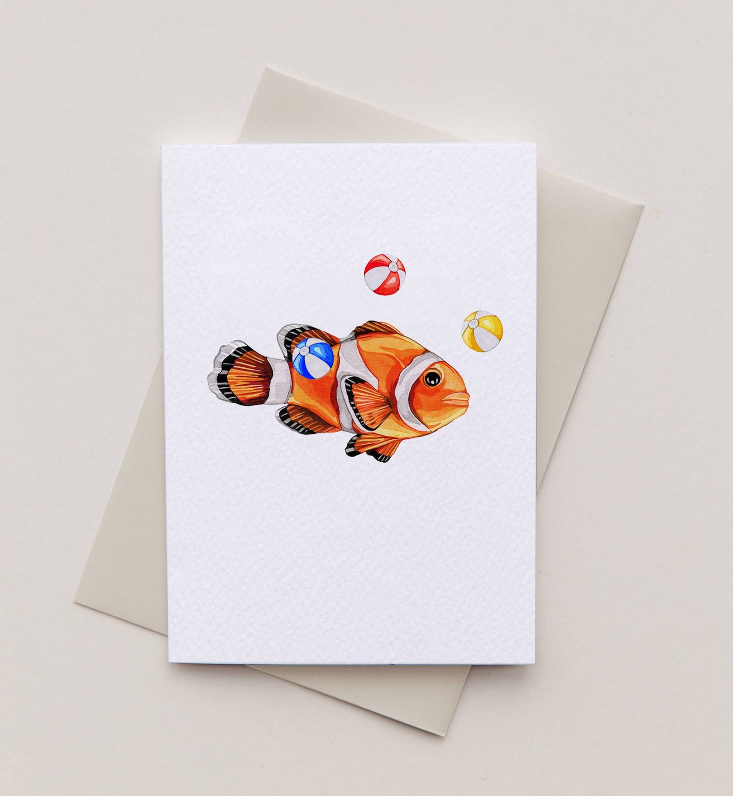 Clown Fish Watercolour Sustainable Greetings Card