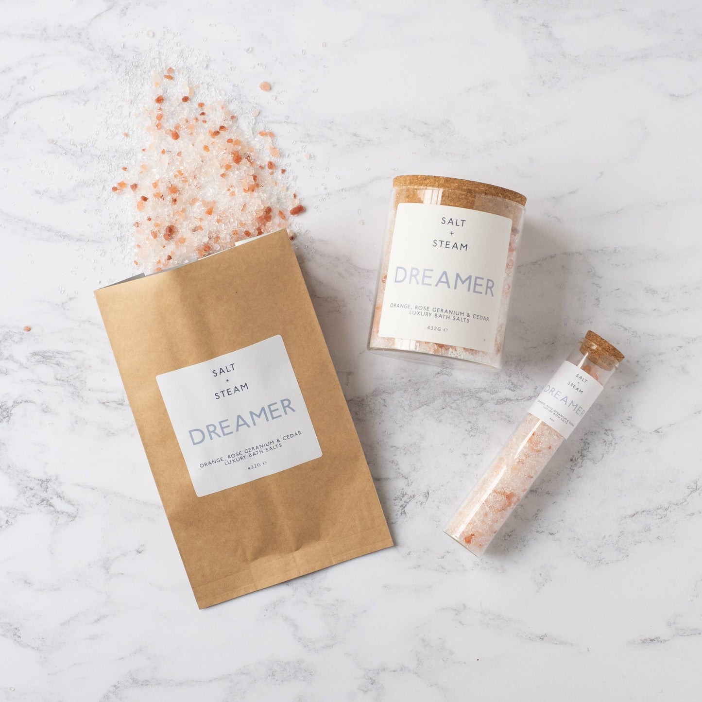 Dreamer - Rose Geranium & Cedar Bath Salts 432g