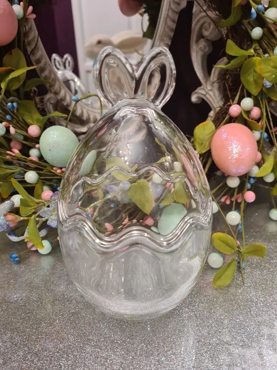 Glass Easter Egg Jar