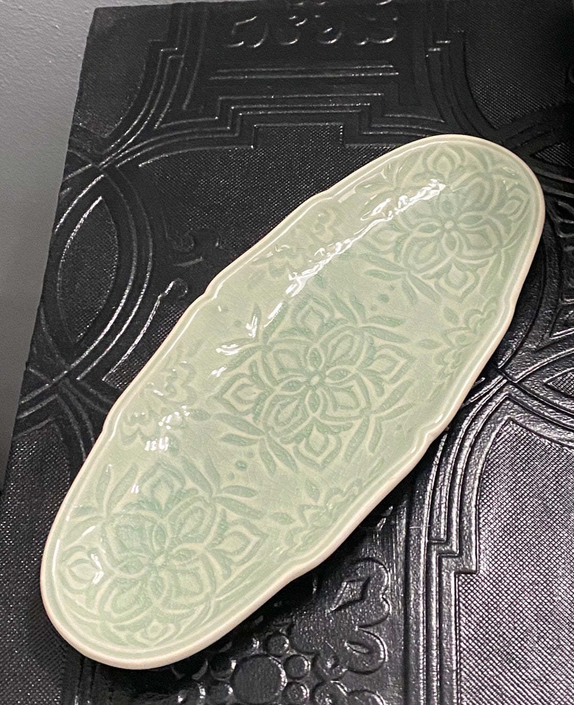 Embossed Blue Dish
