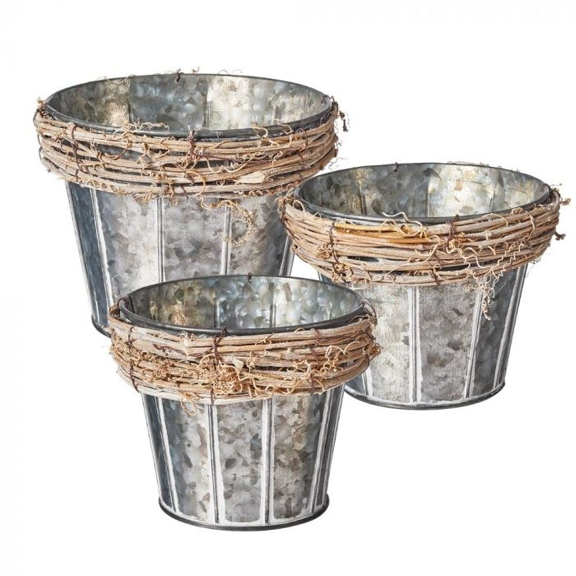 Grapevine Tin Planter