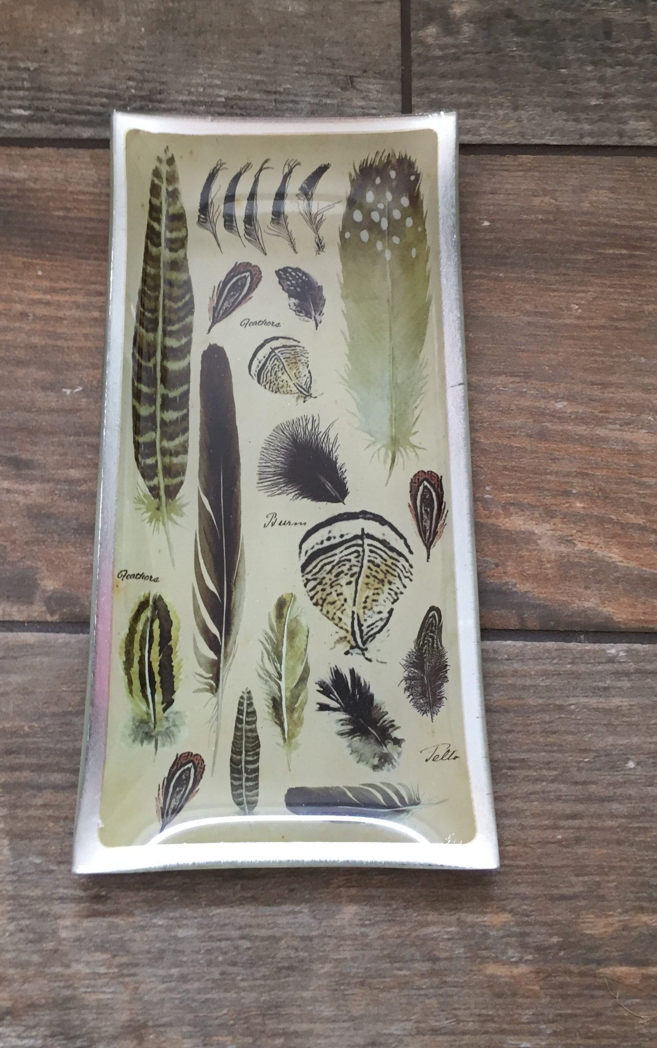 Feather Print Trinket Dish