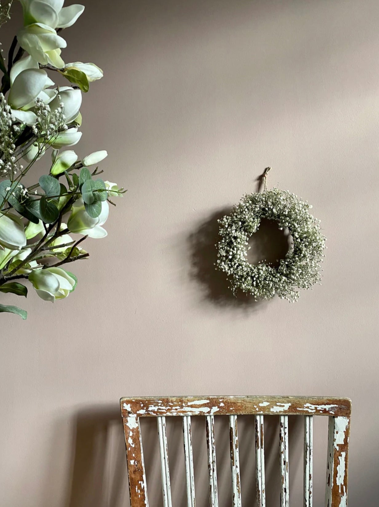 Dried Gypsophila Wreath