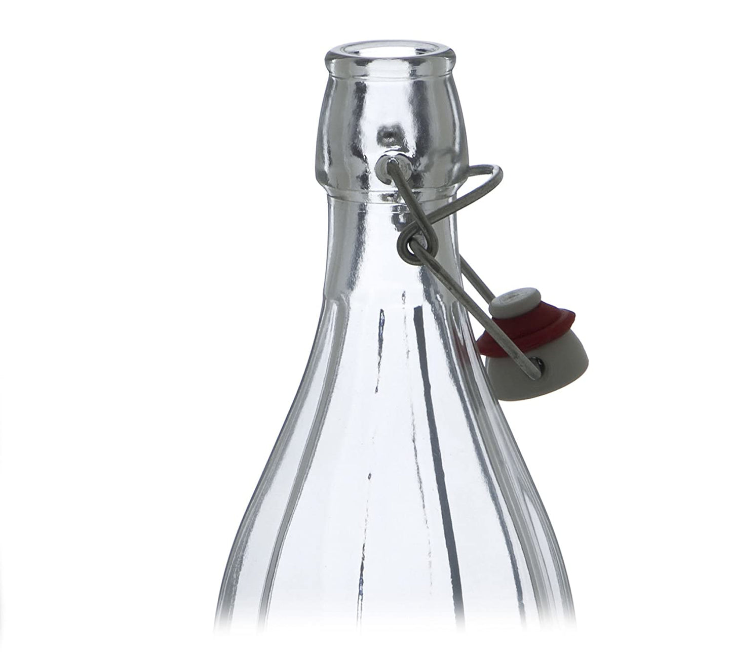 Faceted Bottle with Swing Top Lid