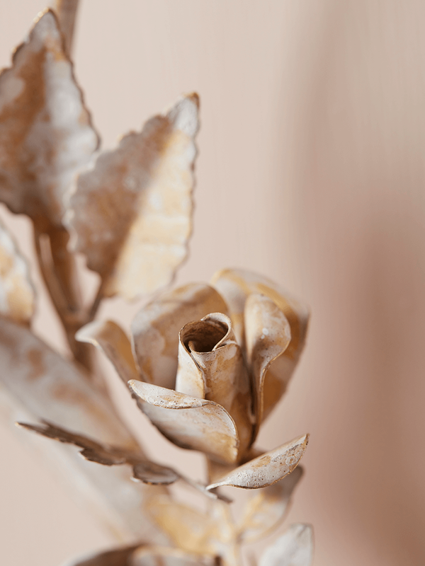 Floral Metal Whitewash wreath