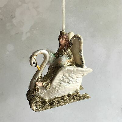 Fairy Swan Sleigh Bauble