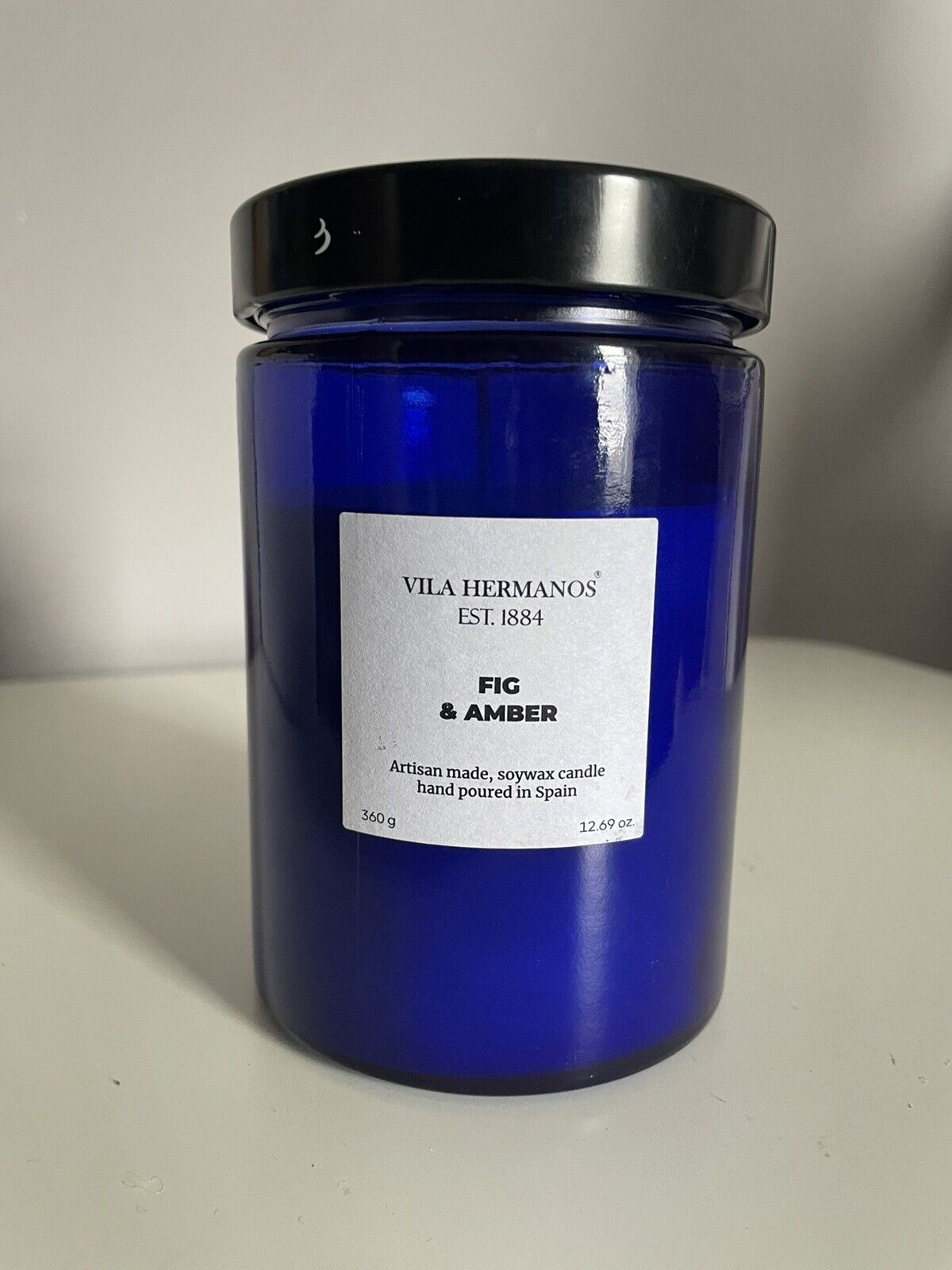 Villa Hermanos Apothecary Cobalt Blue Scented Candles