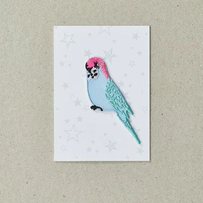 Blue Budgie Lithograph Print