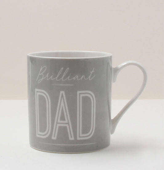 Grey ‘Dad’ Bone China Mug