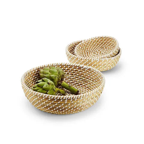 Round woven Seagrass Bowl