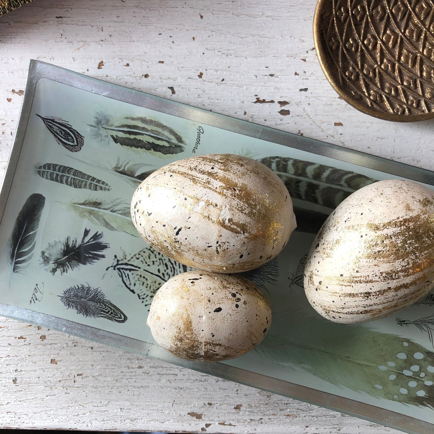 Feather Print Trinket Dish