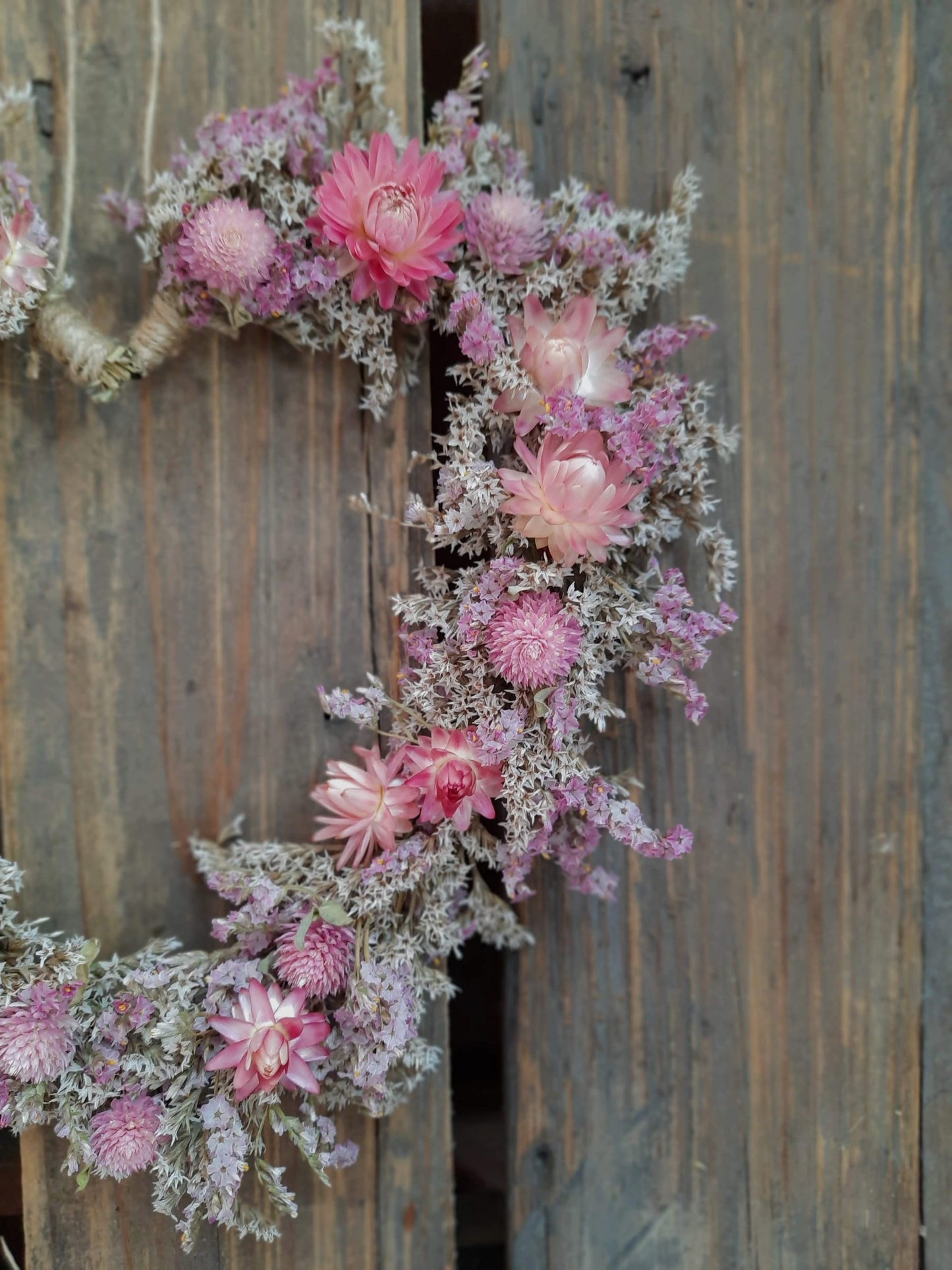 Dried Flower Heart Wreath