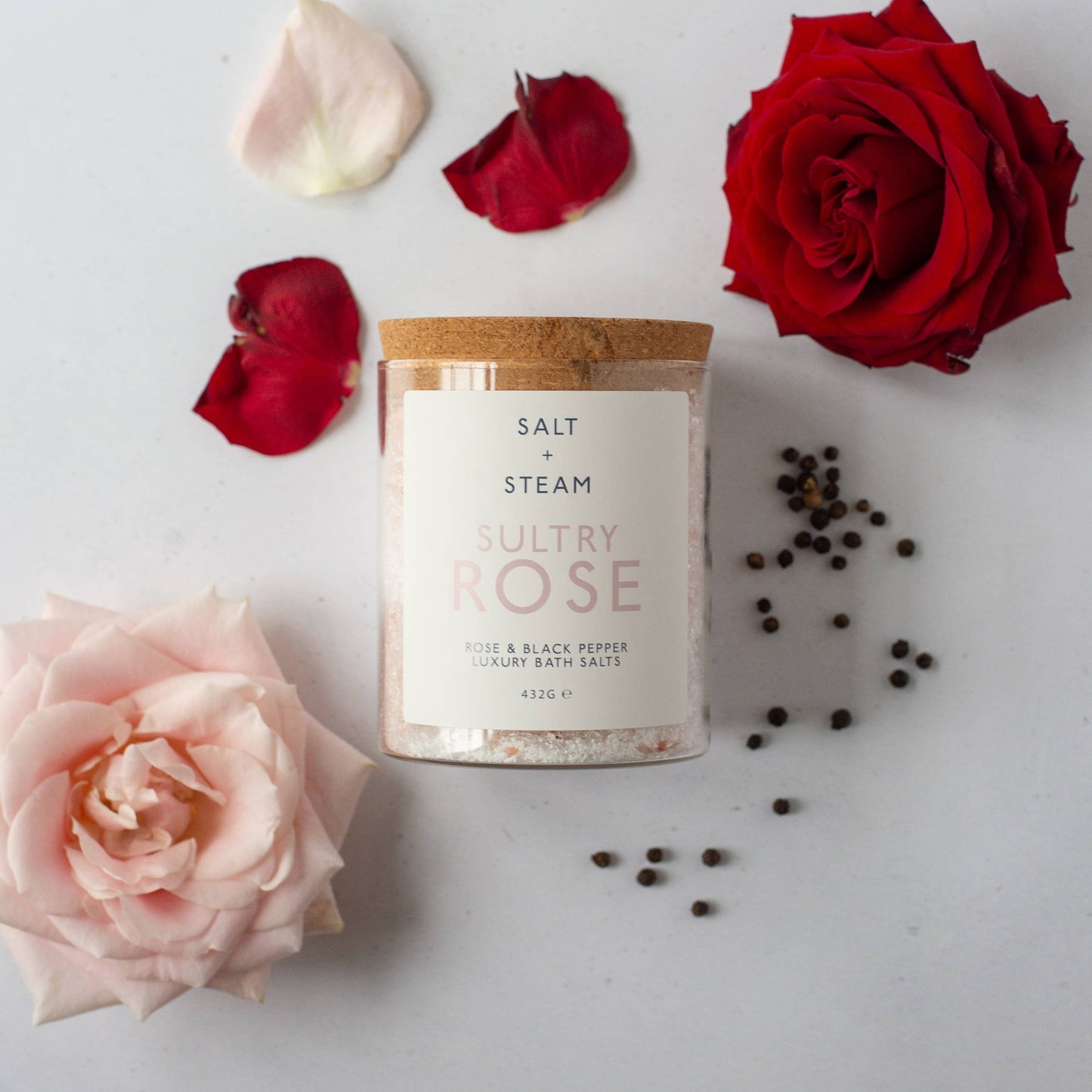 Sultry Rose - Rose & Black Pepper Bath Salts 432g