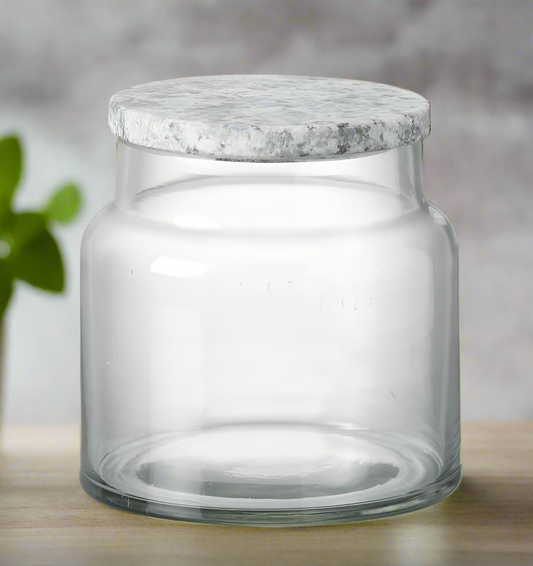 Glass Jar with Granite Lid