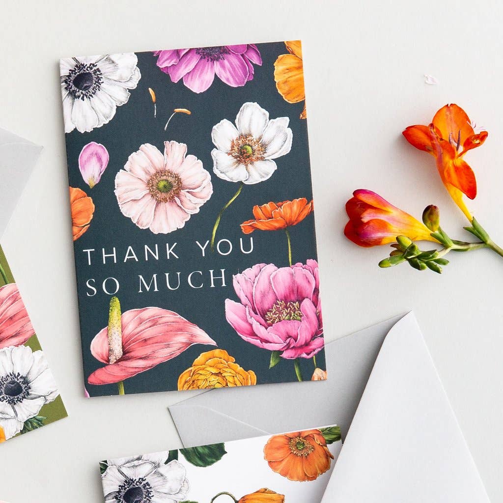 Thank You So Much Floral Brights Card