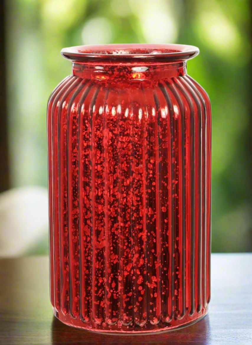 Red Metallic vase