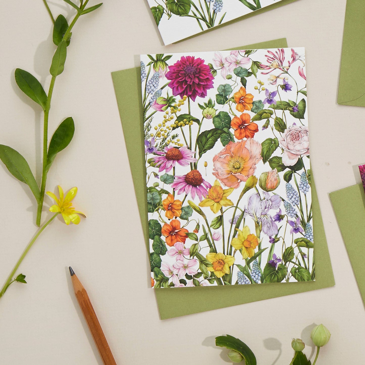 Bountiful Blooms Floral Greetings Card