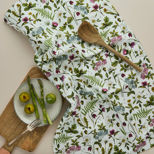 Cottage Garden - Tea Towel - Ivory