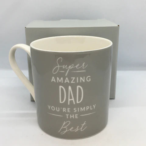 Grey ‘Dad’ Bone China Mug
