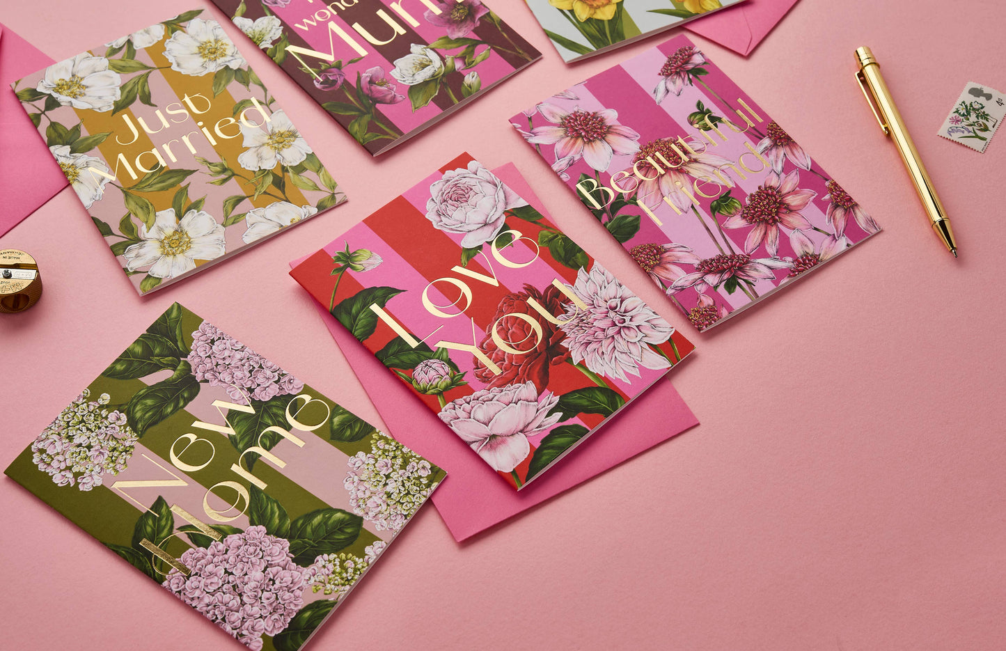 Love You - Floral Riot - Greetings Card