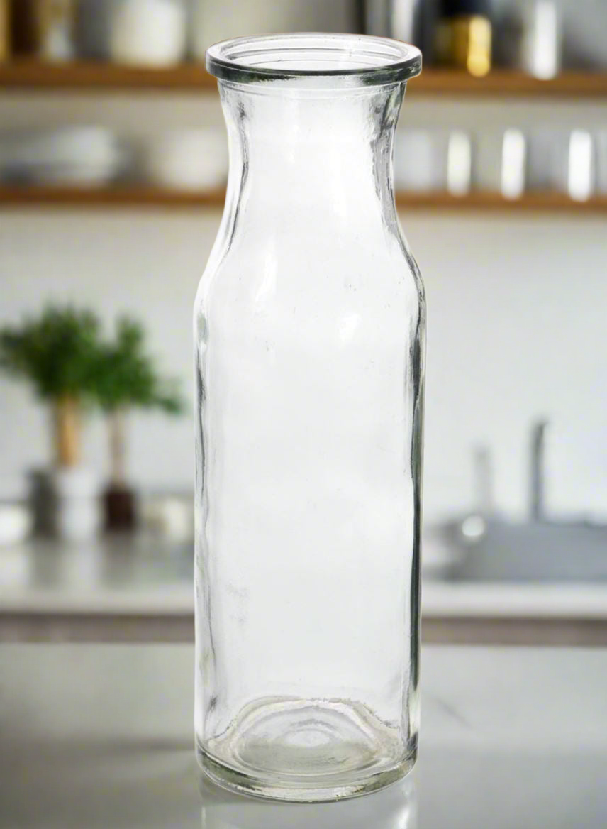 Glass Milk Bottle Vase