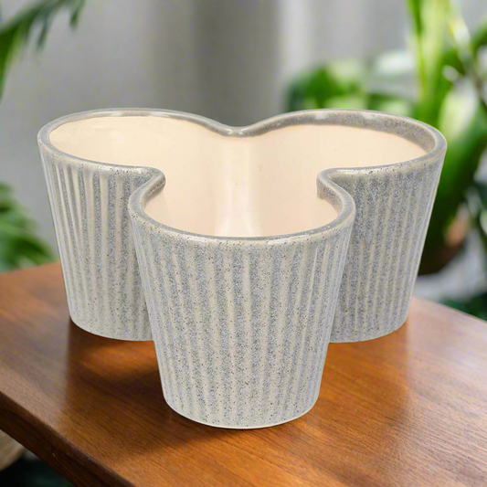 Grey Trio Ceramic Pot