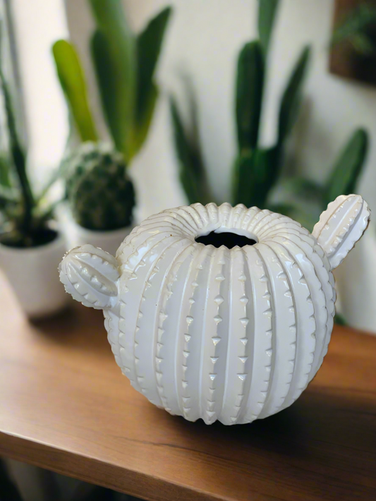 White Cacti Vase