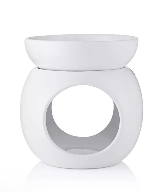 Ava May White Round Wax Burner