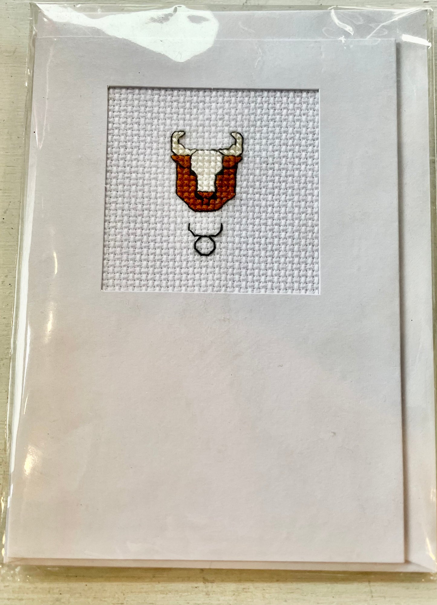 Taurus Embriodered Greeting Card