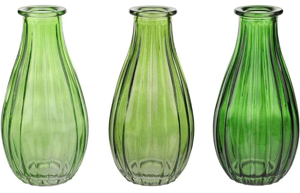Green Glass Bottle Vase