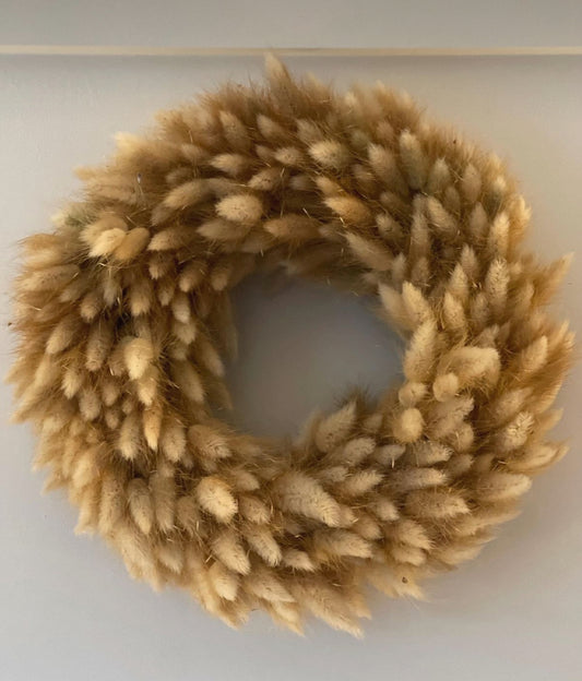 Dried Bunny Tail Wreath