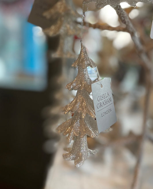 Silver Glitter Tree Bauble