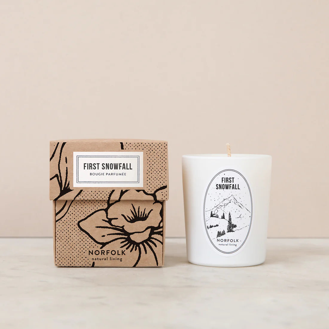 Christmas Votive Candle - First Snowfall