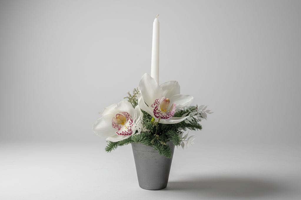 Orchid Candle Arrangement
