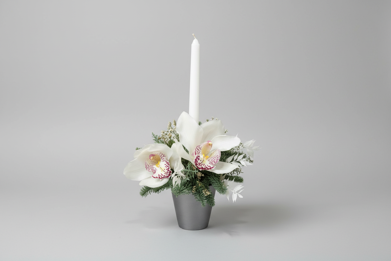 Orchid Candle Arrangement