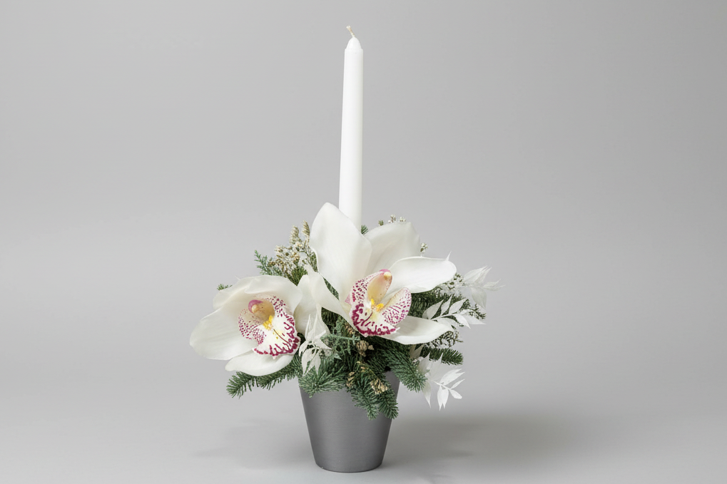 Orchid Candle Arrangement