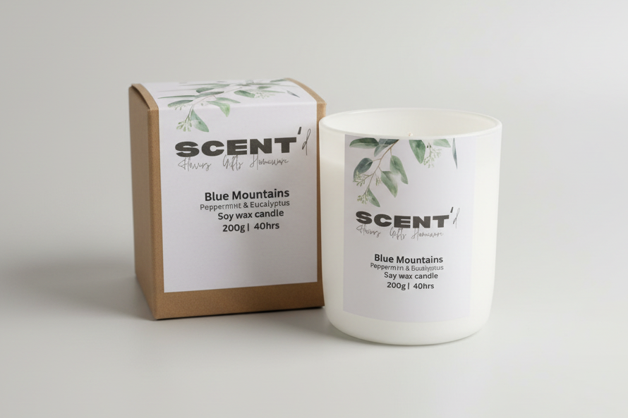 Blue Mountains | Peppermint and Eucalyptus Scented Candle