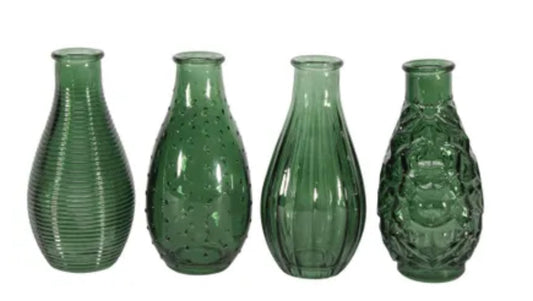 Green Glass Bottle Vase
