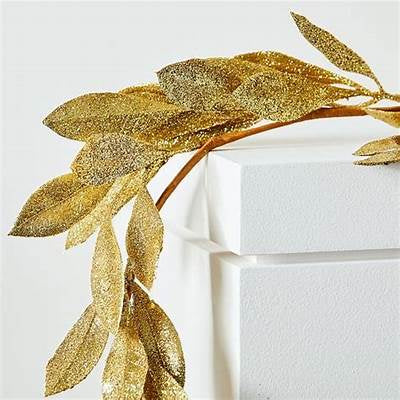 Champagne Gold Glitter Foliage Garland