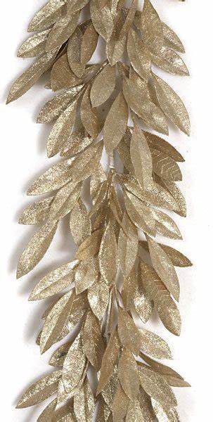 Champagne Gold Glitter Foliage Garland